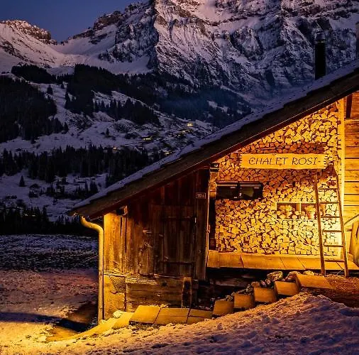 Chalet Roesi - Ferienwohnung Mit Hot Pot & Bergsicht Adelboden